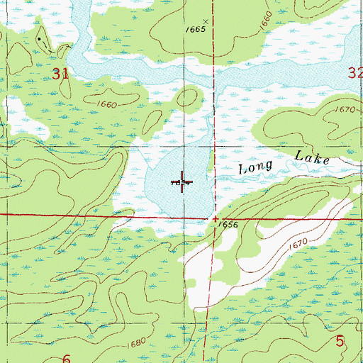 Topographic Map of Little Butterball Lake, MN