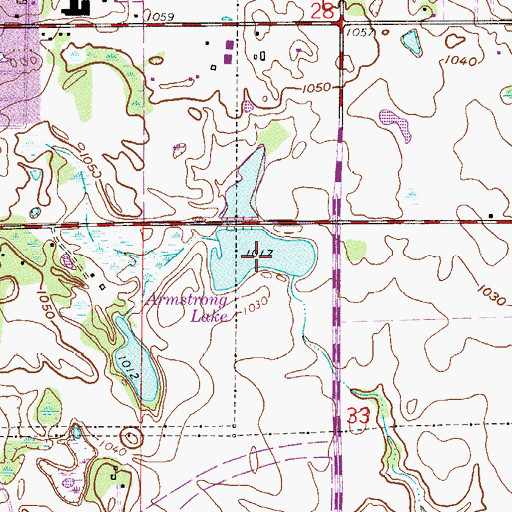 Topographic Map of Armstrong Lake, MN