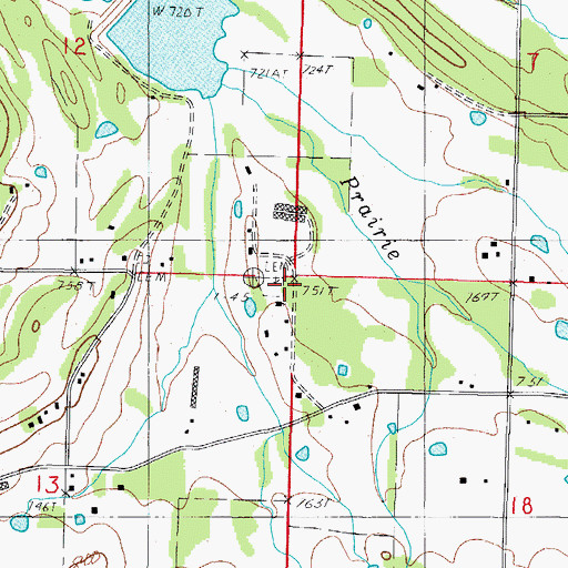Topographic Map of Green Ridge, AR