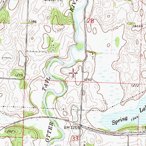 Topographic Map of KBRF-AM (Fergus Falls), MN