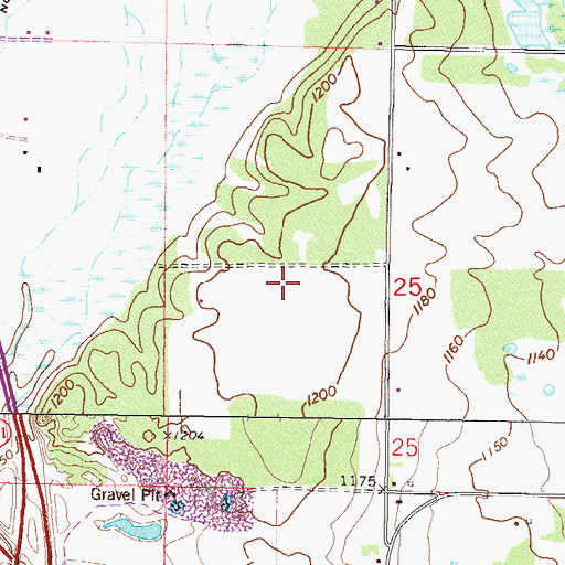 Topographic Map of KLTF-AM (Little Falls), MN