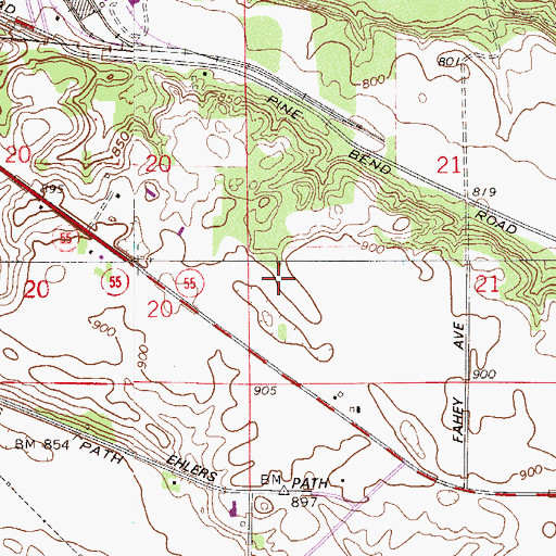 Topographic Map of KTCJ-AM (Minneapolis), MN