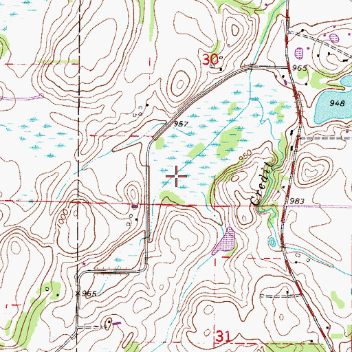 Topographic Map of WDGY-AM (Minneapolis), MN
