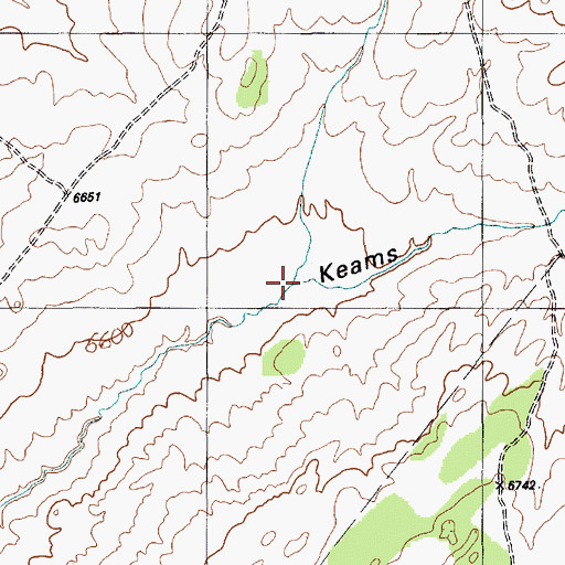 Topographic Map of Keams Canyon, AZ