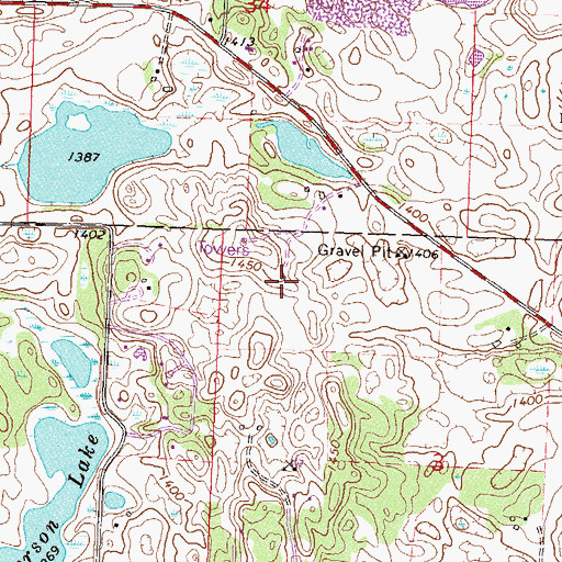 Topographic Map of KXRA-FM (Alexandria), MN