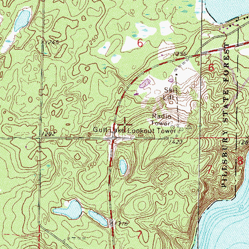Topographic Map of WJJY-FM (Brainerd), MN