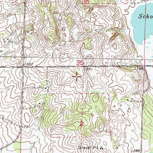 Topographic Map of KNSR-FM (Collegeville), MN