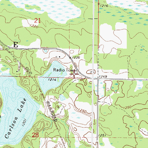 Topographic Map of KTCF-FM (Crosby), MN