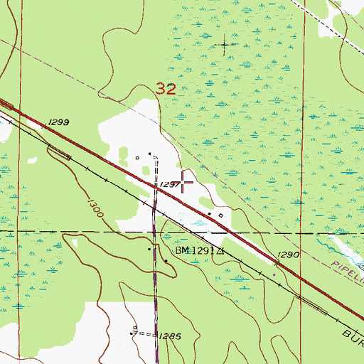Topographic Map of KXGP-FM (Deer River), MN
