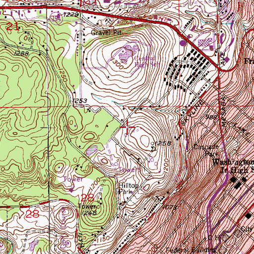 Topographic Map of WAKX-FM (Duluth), MN