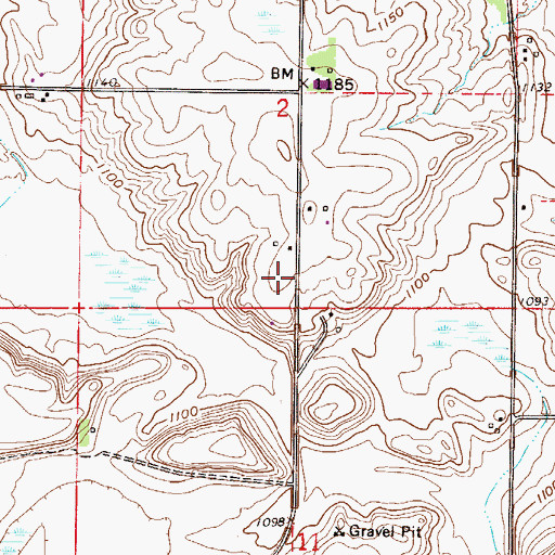 Topographic Map of KQCL-FM (Faribault), MN
