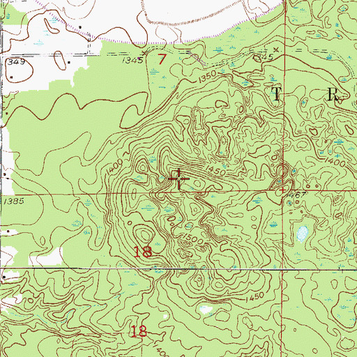 Topographic Map of KMFY-FM (Grand Rapids), MN