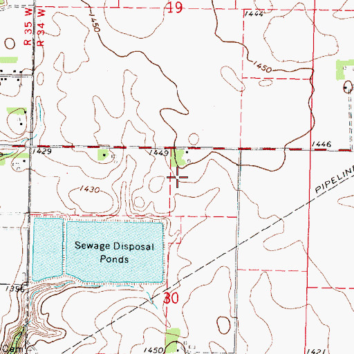 Topographic Map of KRAQ-FM (Jackson), MN