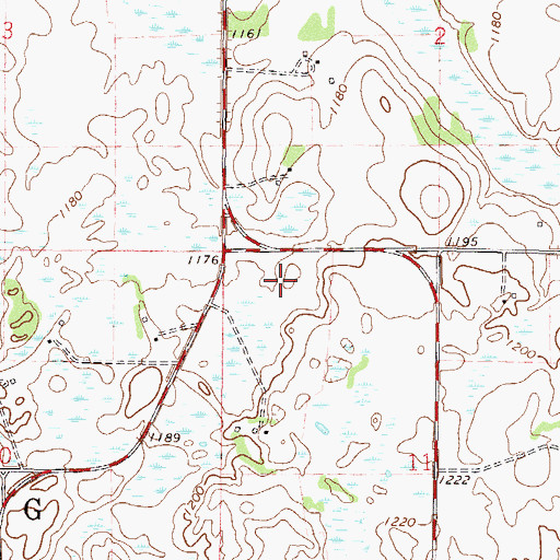 Topographic Map of KMXK-FM (Litchfield), MN