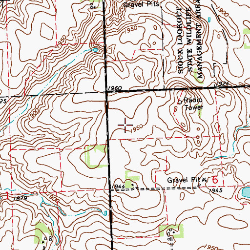 Topographic Map of KKCK-FM (Marshall), MN