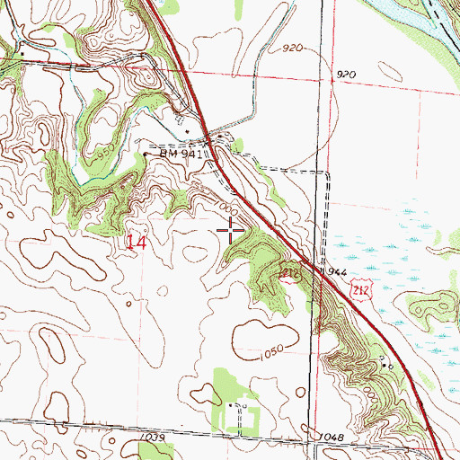 Topographic Map of KMGM-FM (Montevideo), MN