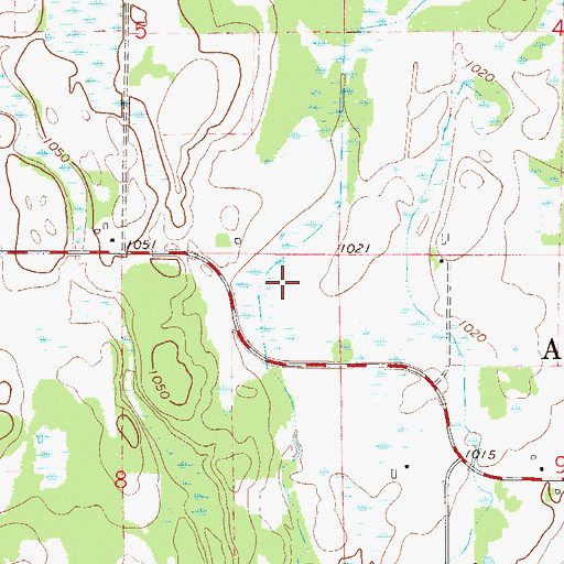 Topographic Map of KBEK-FM (Mora), MN
