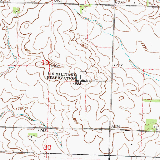 Topographic Map of KISD-FM (Pipestone), MN