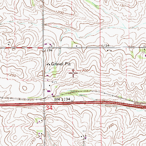 Topographic Map of KWWK-FM (Rochester), MN