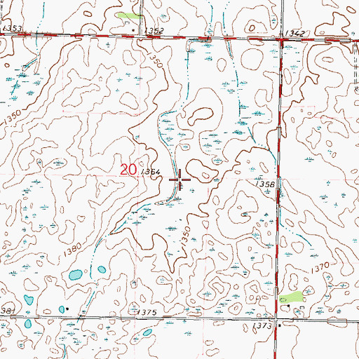 Topographic Map of KMSR-FM (Sauk Centre), MN