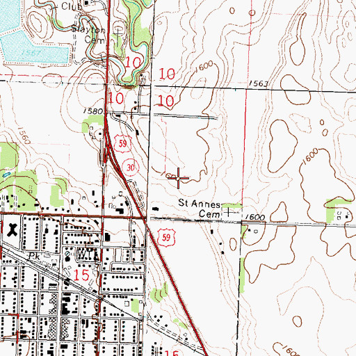 Topographic Map of KFDU-FM (Slayton), MN