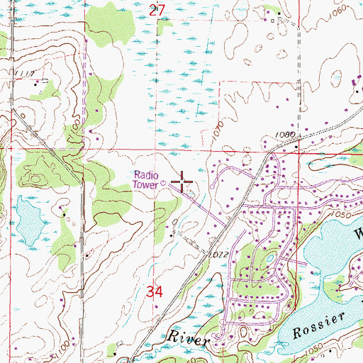 Topographic Map of KVSC-FM (Saint Cloud), MN