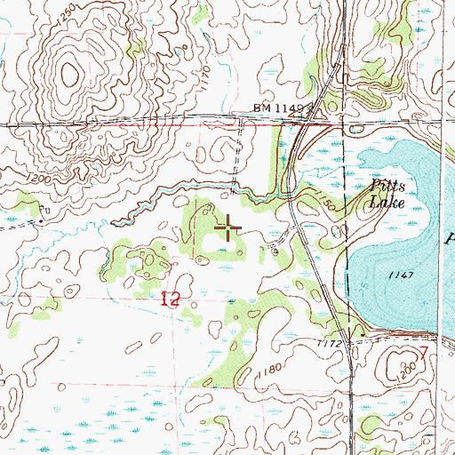 Topographic Map of KCLD-FM (Saint Cloud), MN