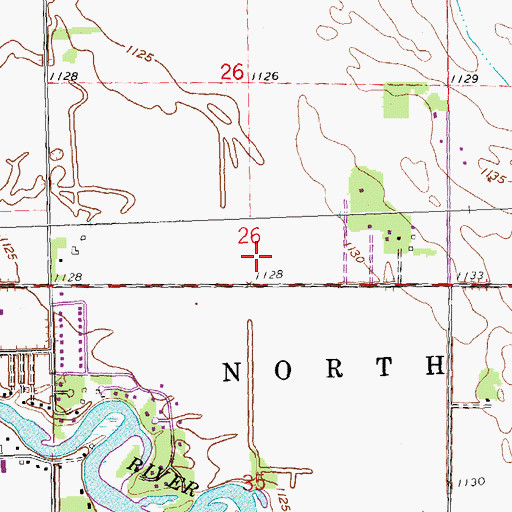 Topographic Map of KKDQ-FM (Thief River Falls), MN