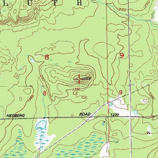 Topographic Map of WRSR-FM (Two Harbors), MN