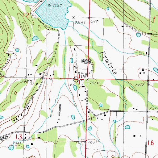 Topographic Map of Mount Pleasant Cemetery, AR
