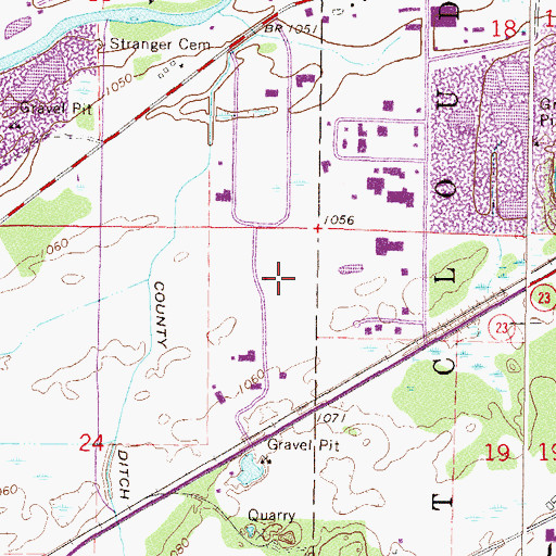 Topographic Map of KXSS-FM (Waite Park), MN