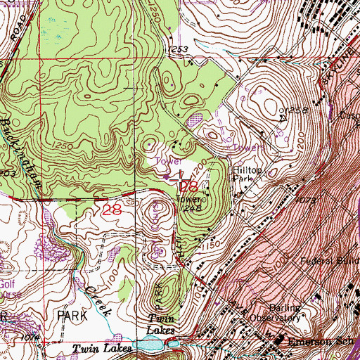 Topographic Map of WDIO-TV (Duluth), MN