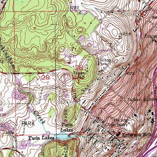 Topographic Map of KDLH-TV (Duluth), MN