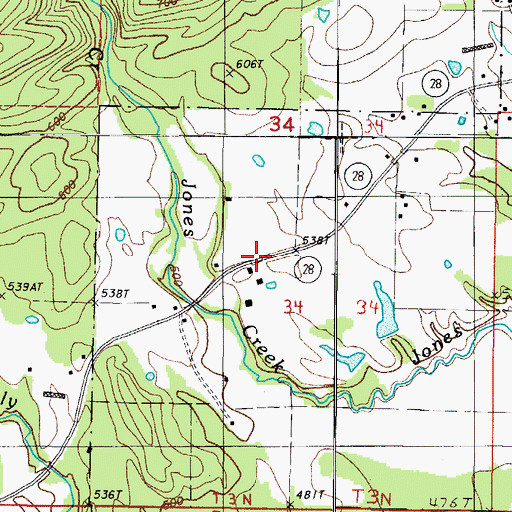 Topographic Map of Nebraska (historical), AR