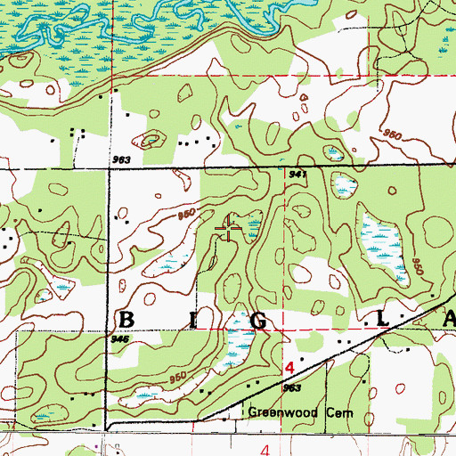 Topographic Map of KXLI-TV (Saint Cloud), MN