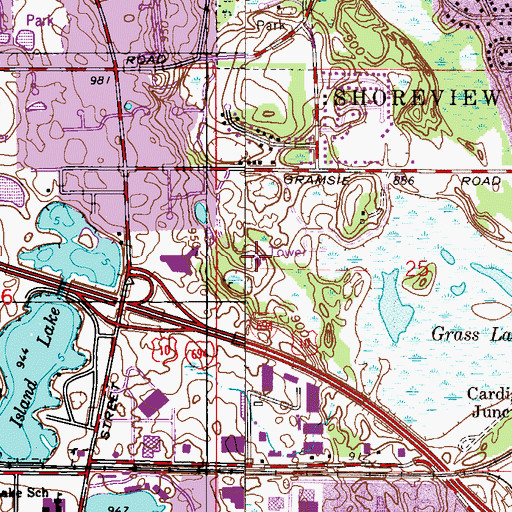 Topographic Map of KTCI-TV (Saint Paul), MN