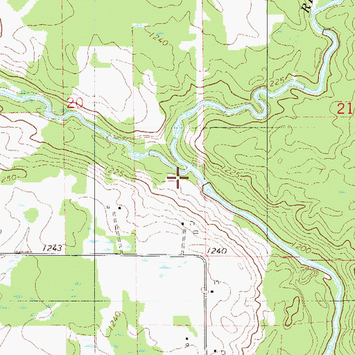 Topographic Map of West Branch Kettle River, MN