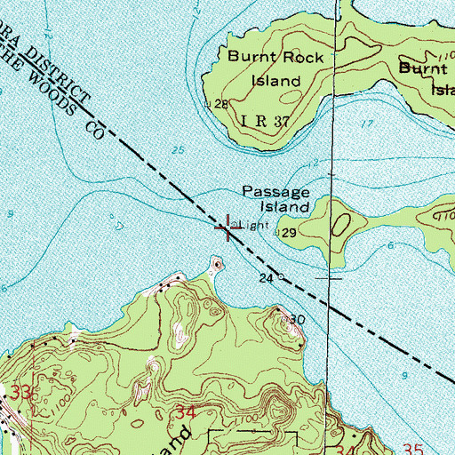Topographic Map of Flag Island Reef, MN