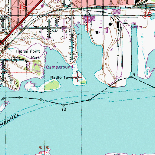 Topographic Map of KDAL-AM (Duluth), MN