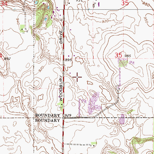 Topographic Map of WMIN-AM (Maplewood), MN