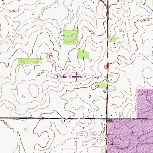 Topographic Map of WCAL-AM (Northfield), MN