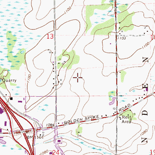 Topographic Map of WVAL-AM (Sauk Rapids), MN