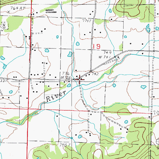 Topographic Map of Pleasant Valley, AR