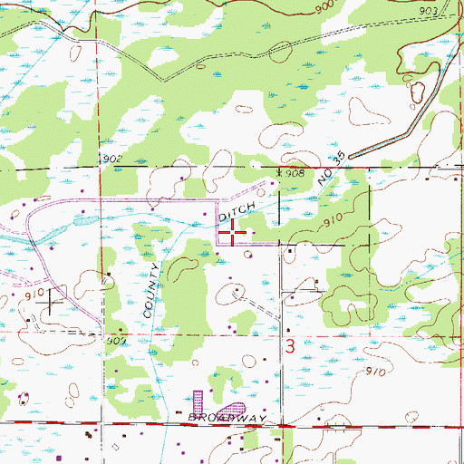 Topographic Map of WLKX-FM (Forest Lake), MN