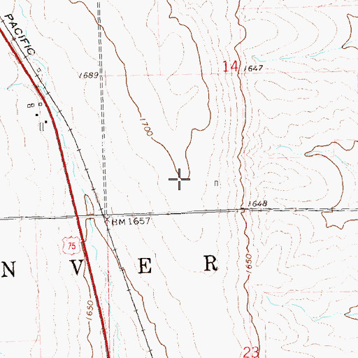 Topographic Map of KLQL-FM (Luverne), MN