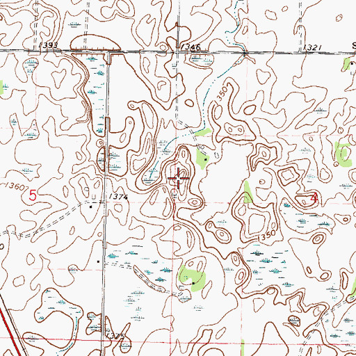 Topographic Map of KBHL-FM (Osakis), MN