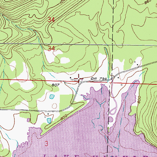 Topographic Map of Sensation (historical), AR