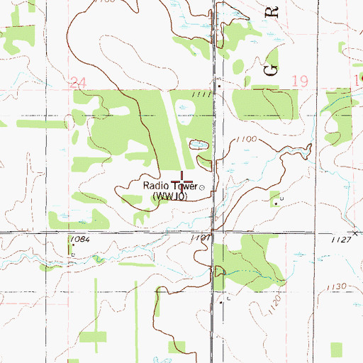 Topographic Map of KKSR-FM (Sartell), MN