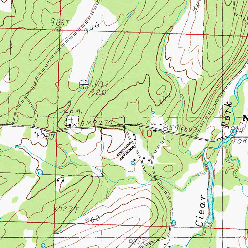 Topographic Map of Shiloh, AR