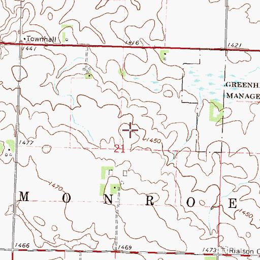 Topographic Map of KARL-FM (Tracy), MN